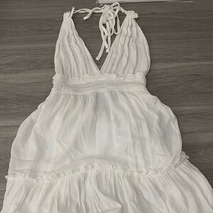 Forever 21 White Halter Mini Dress